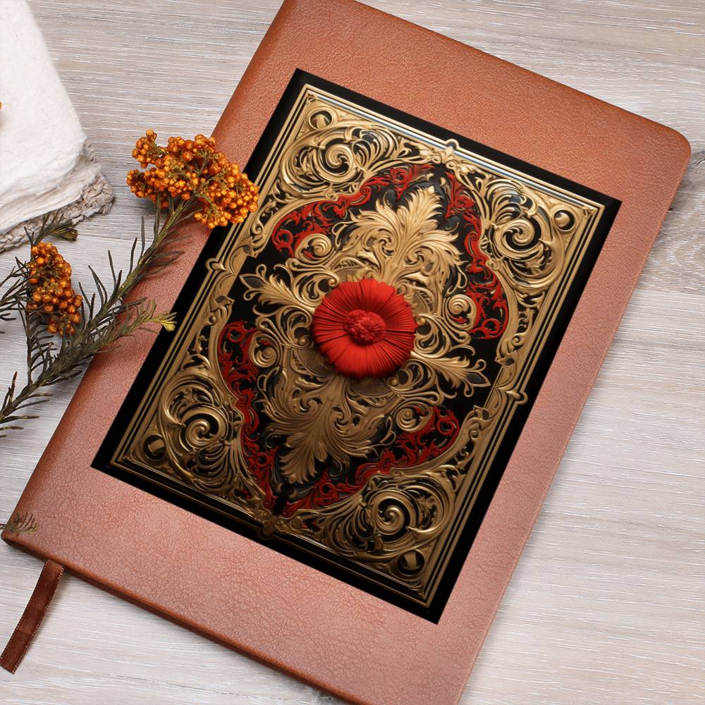Ornate Gold Cover 063 - Vegan Leather Journal