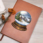 Watercolor Christmas Snow Globe 028 - Vegan Leather Journal