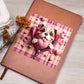 Valentine's Day Dog And Zipper 007 - Vegan Leather Journal