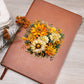 Floral Flower Wreath 145 - Vegan Leather Journal