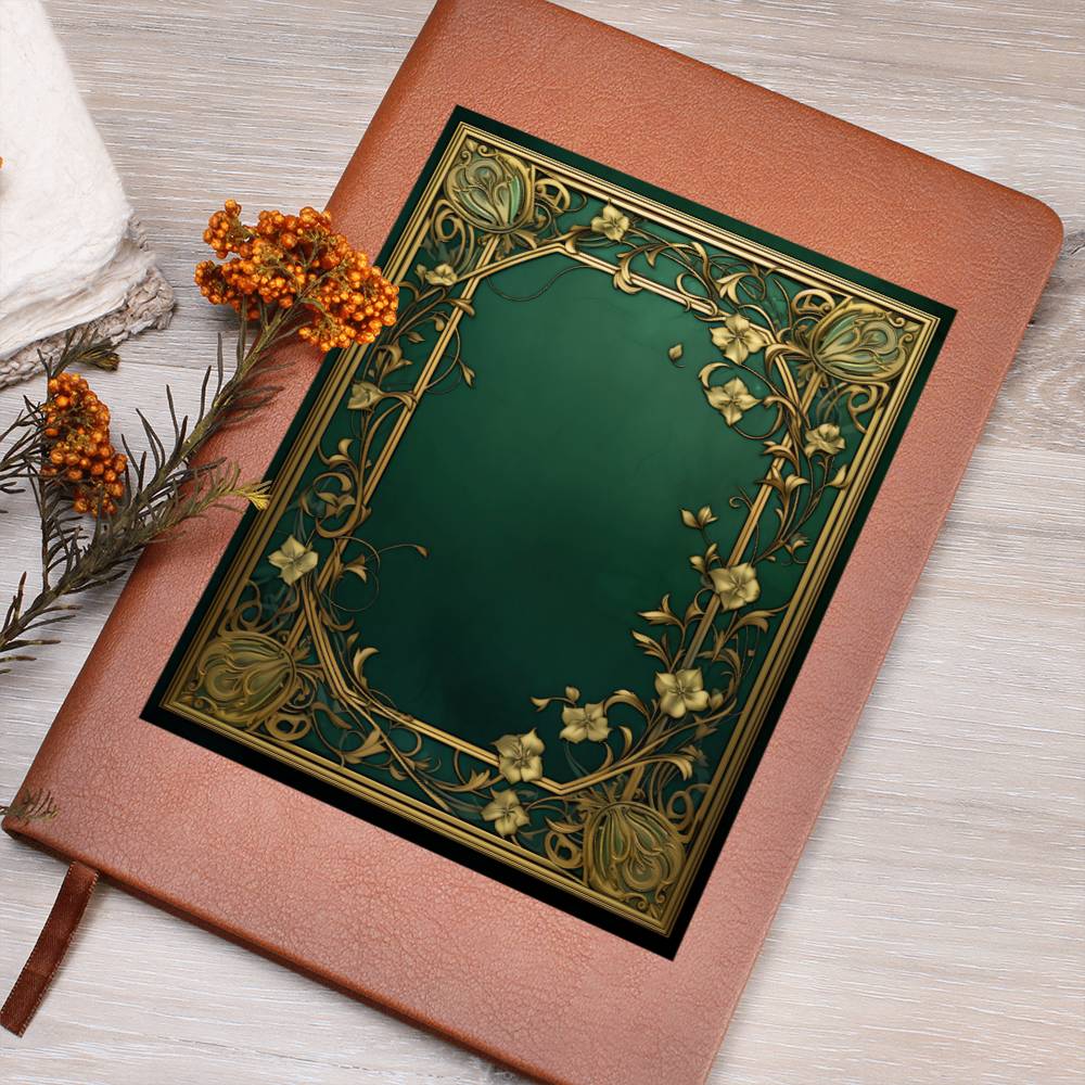 Ornate Gold Cover 034 - Vegan Leather Journal