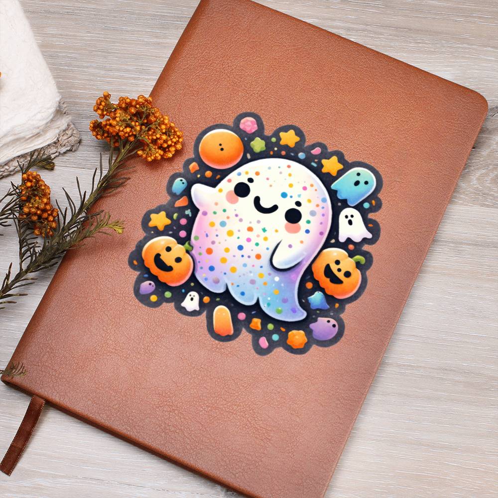 Cute Halloween Sticker 118 - Vegan Leather Journal