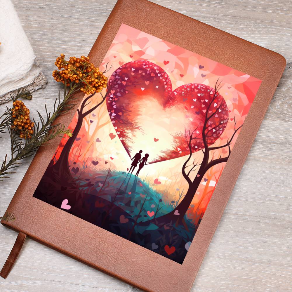 Valentine's Day Art 477 - Vegan Leather Journal