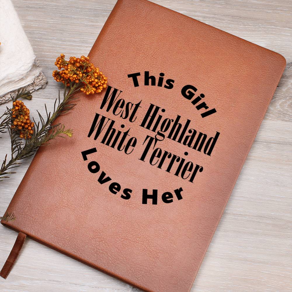 West Highland White Terrier v2 - Vegan Leather Journal