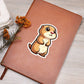 Cute Prairie dog sticker 131 - Vegan Leather Journal