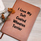 Love My Soft Coated Wheaten Terrier v4 - Vegan Leather Journal