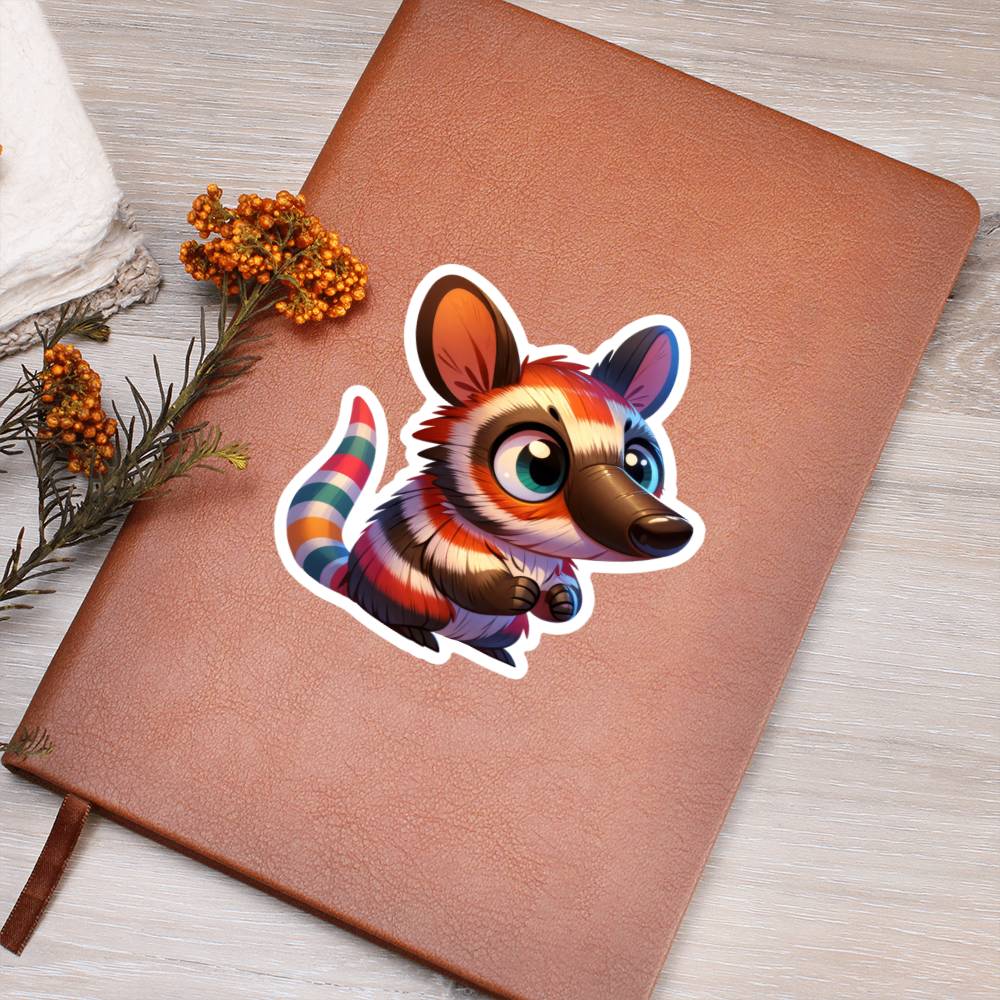 Cute Numbat sticker 103 - Vegan Leather Journal