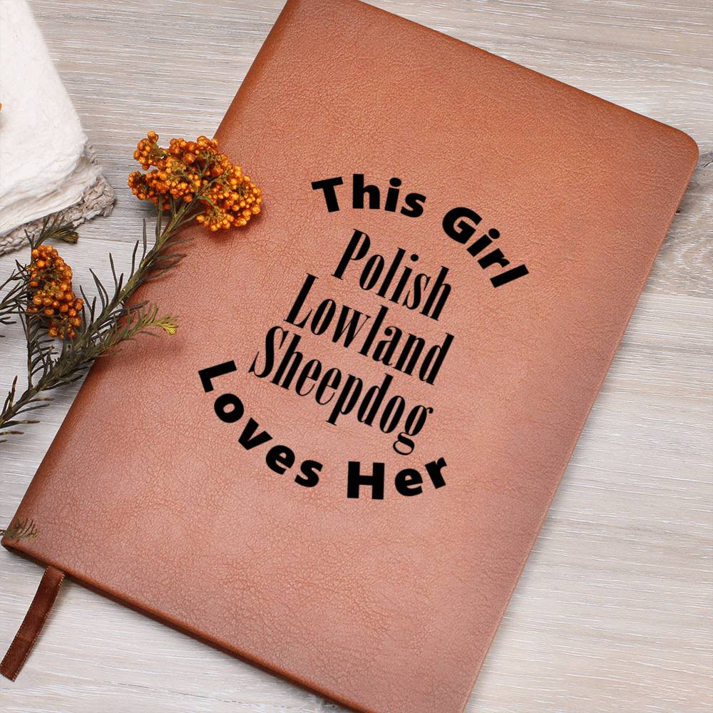 Polish Lowland Sheepdog v2 - Vegan Leather Journal
