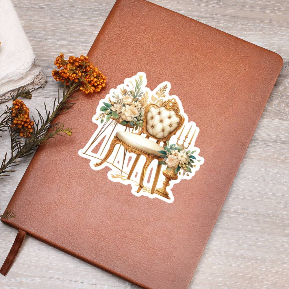 Luxury Wedding Decor Sticker 007 - Vegan Leather Journal