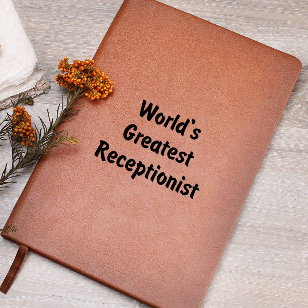 World's Greatest Receptionist v1 - Vegan Leather Journal