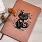 Valentine's Day Black Cat 007 - Vegan Leather Journal