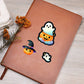 Cute Halloween Sticker 102 - Vegan Leather Journal
