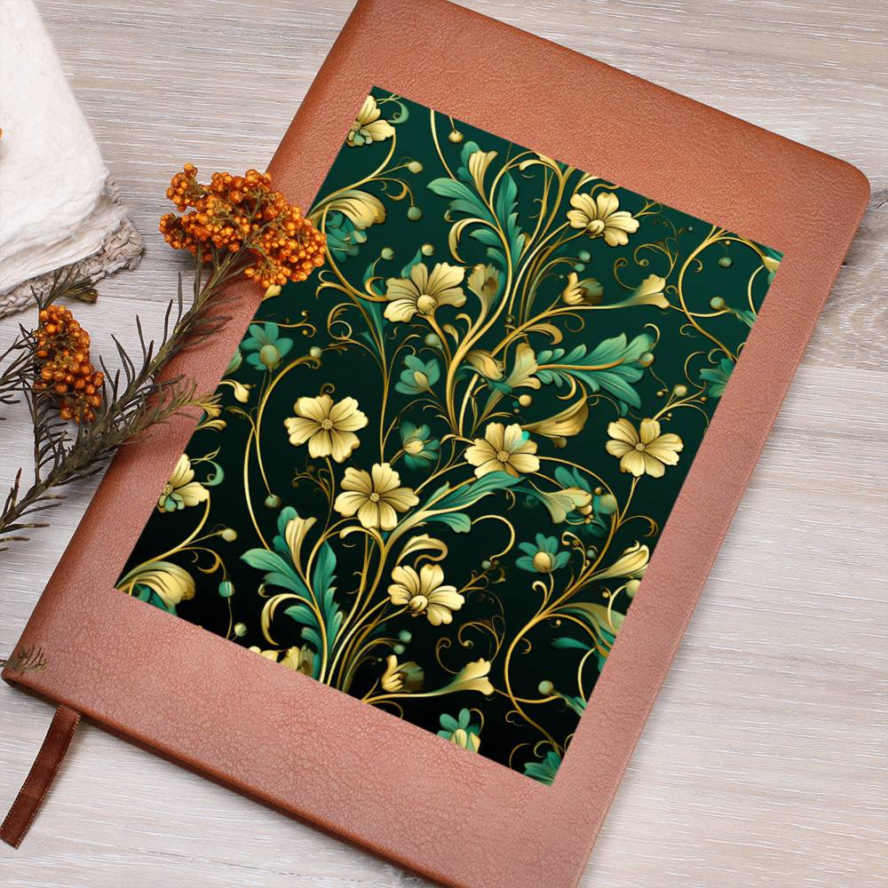 Ornate Gold Cover 083 - Vegan Leather Journal