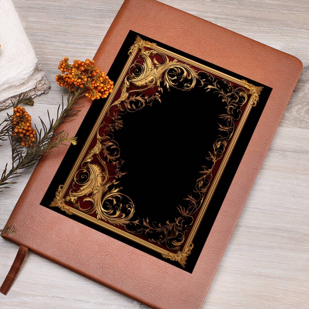 Ornate Gold Cover 005 - Vegan Leather Journal