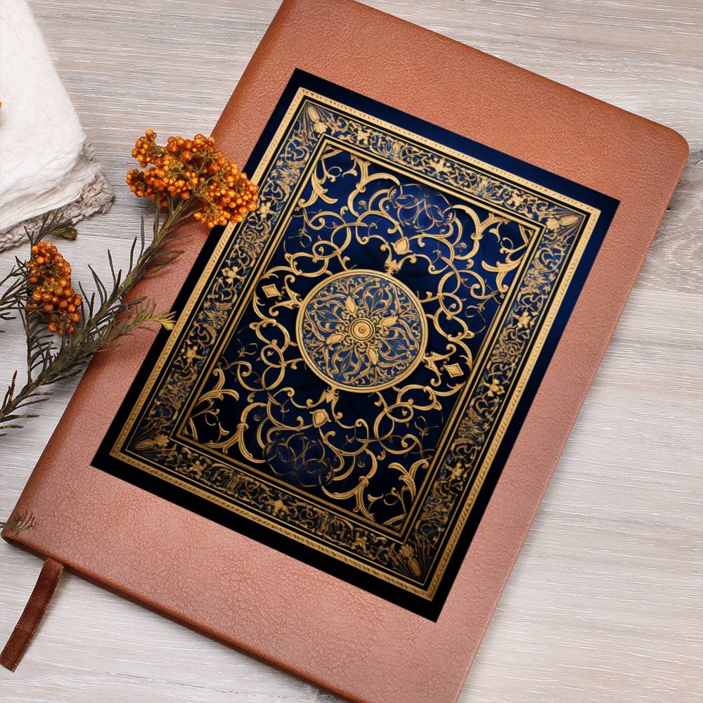 Ornate Gold Cover 012 - Vegan Leather Journal