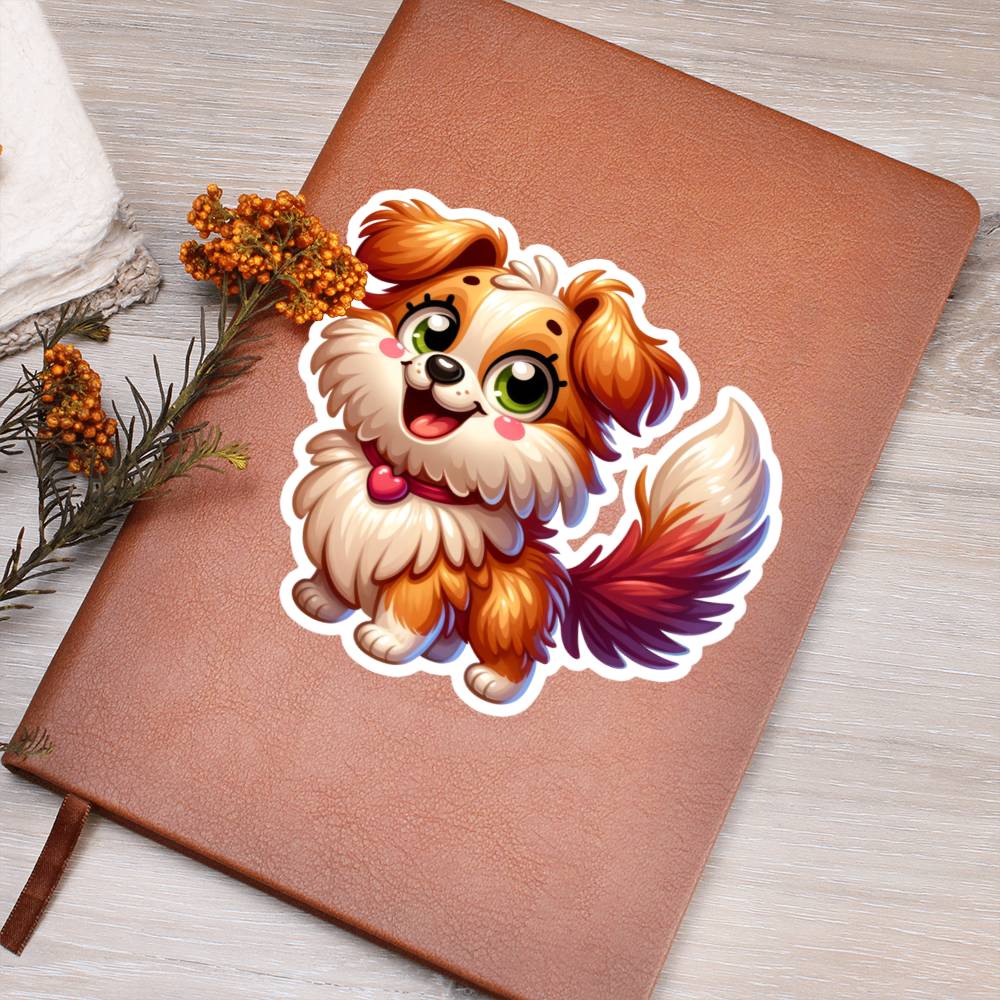 Cute Emu sticker 38 - Vegan Leather Journal