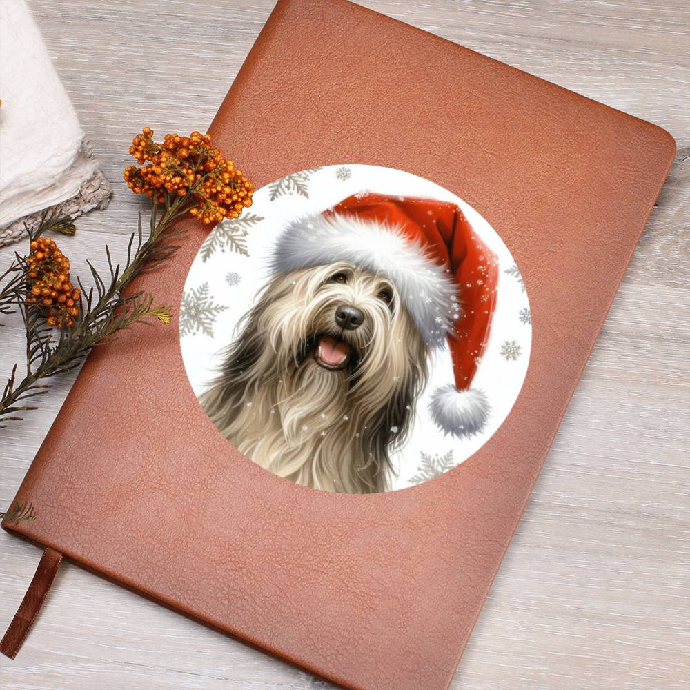 Christmas Dog - Bergamasco - Vegan Leather Journal