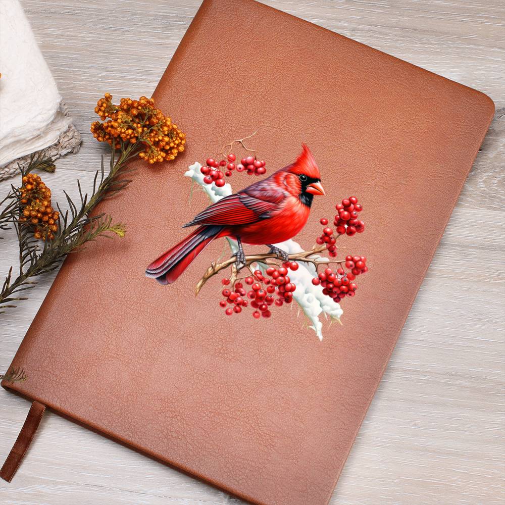 Christmas Cardinal 009 - Vegan Leather Journal