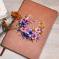Floral Flower Wreath 097 - Vegan Leather Journal