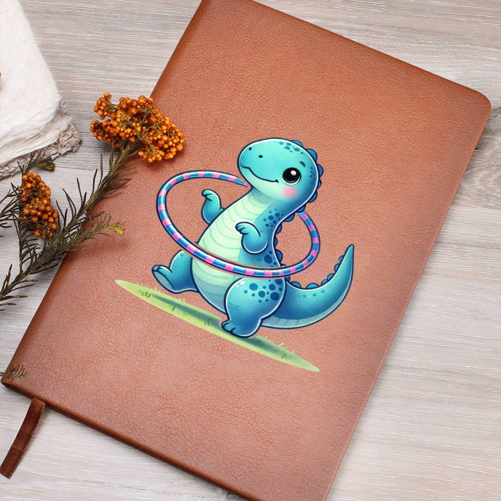 Colorful Baby Dinosaur 035 - Vegan Leather Journal