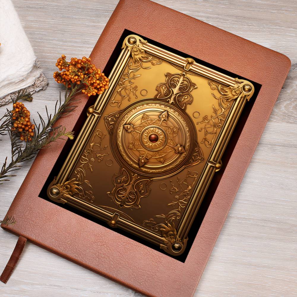 Ornate Gold Cover 060 - Vegan Leather Journal