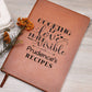 Prudence's Recipes - Cooking Is Love - Vegan Leather Journal