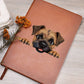 Border Terrier Peeking - Vegan Leather Journal