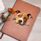American Pit Bull Terrier Peeking - Vegan Leather Journal
