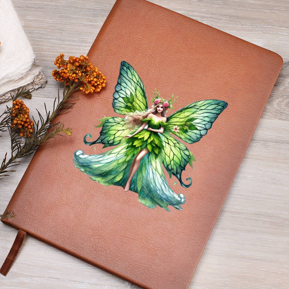 Magical Nature Forest Fairy 17 - Vegan Leather Journal