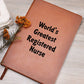 World's Greatest Registered Nurse v1 - Vegan Leather Journal