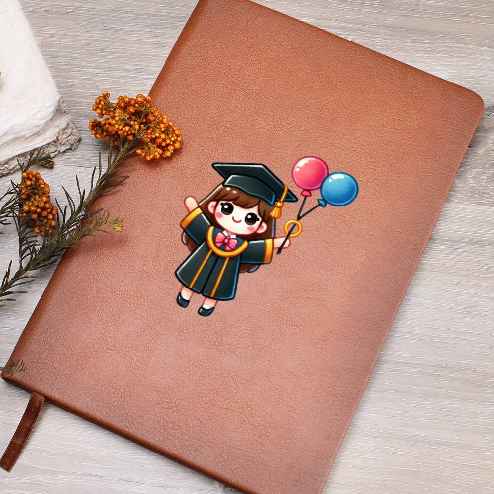 Cute Back to School Sticker 023 - Vegan Leather Journal