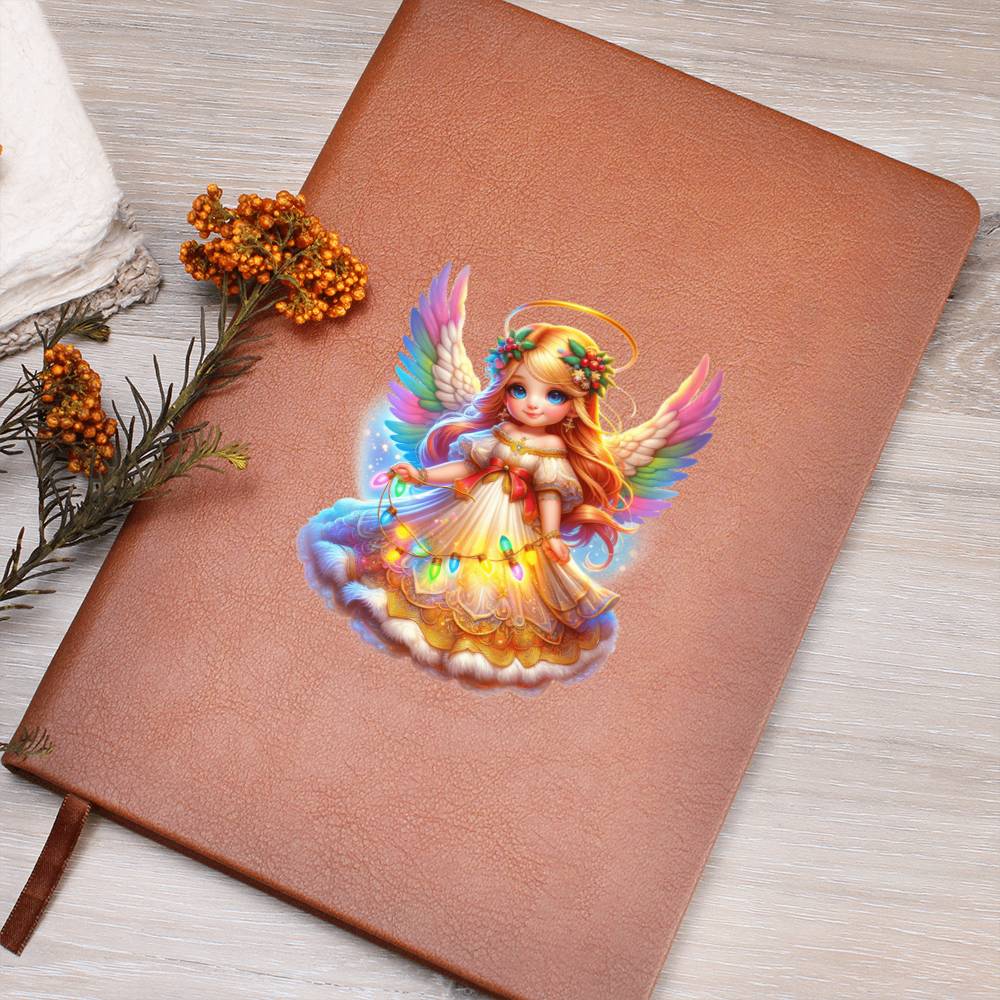 Cute Christmas Angel 005 - Vegan Leather Journal