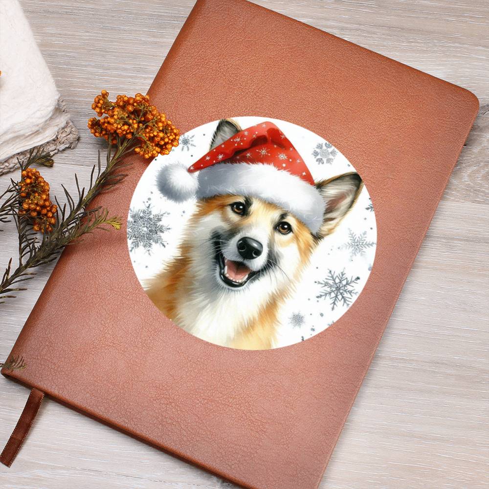 Christmas Dog - Canaan - Vegan Leather Journal