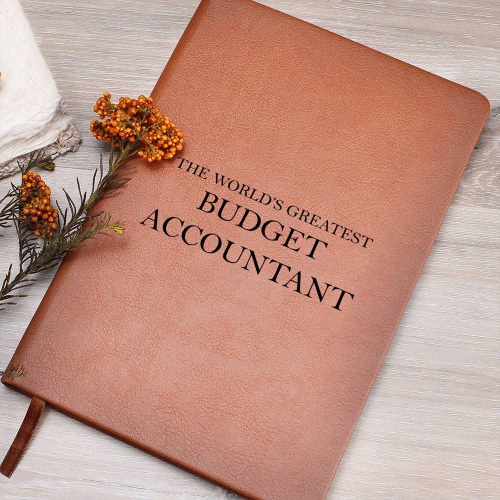 World's Greatest Budget Accountant - Vegan Leather Journal