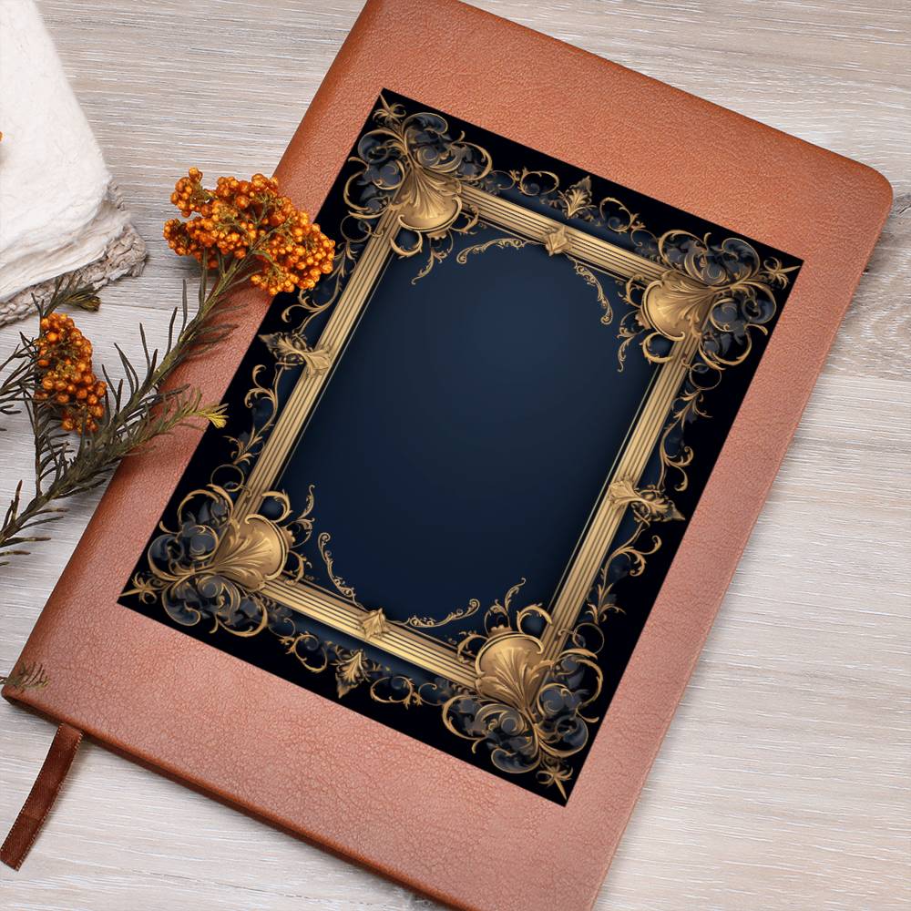Ornate Gold Cover 111 - Vegan Leather Journal
