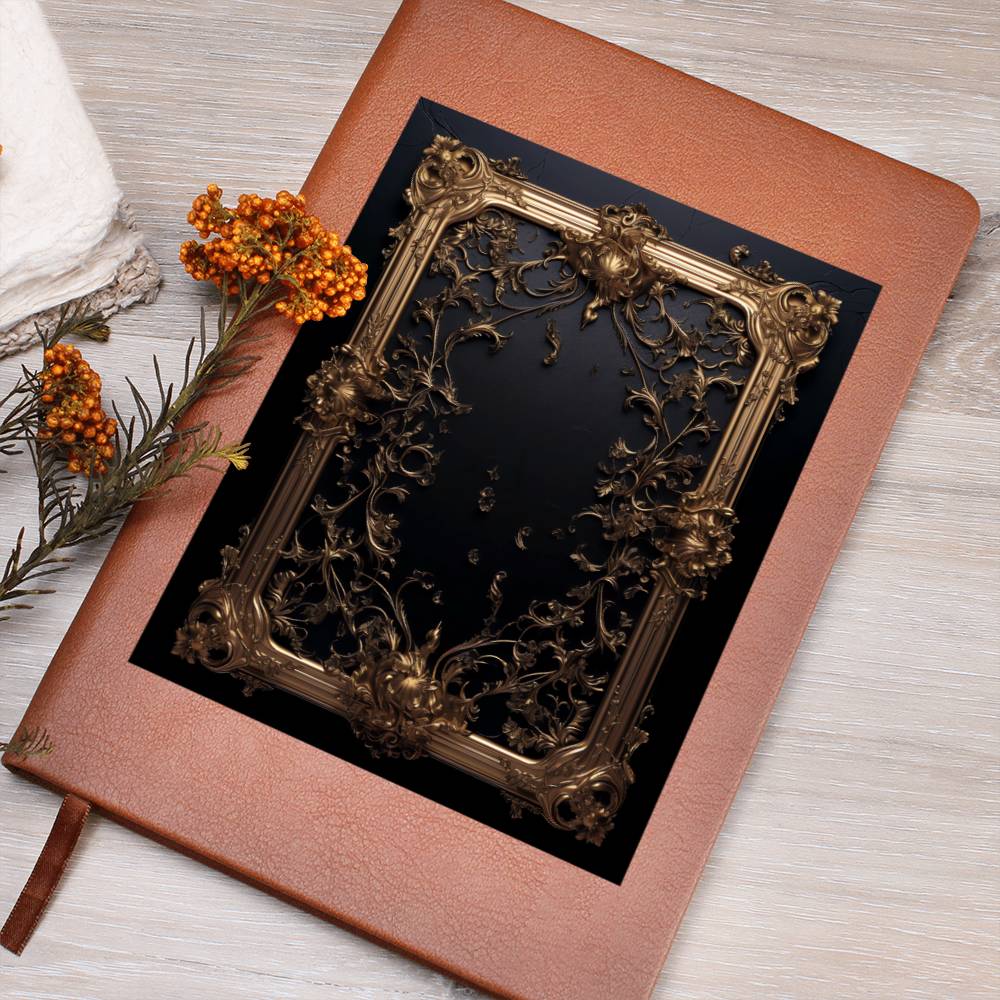 Ornate Gold Cover 121 - Vegan Leather Journal