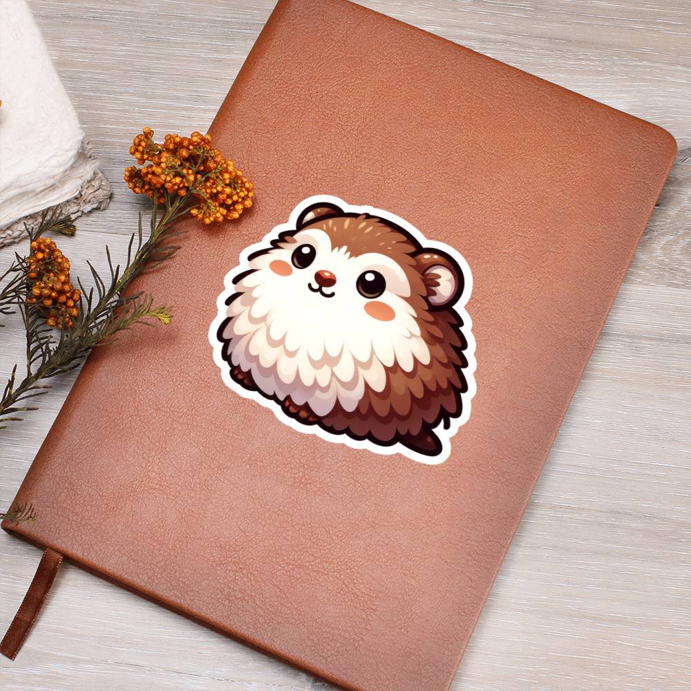 Cute Lemming sticker 84 - Vegan Leather Journal