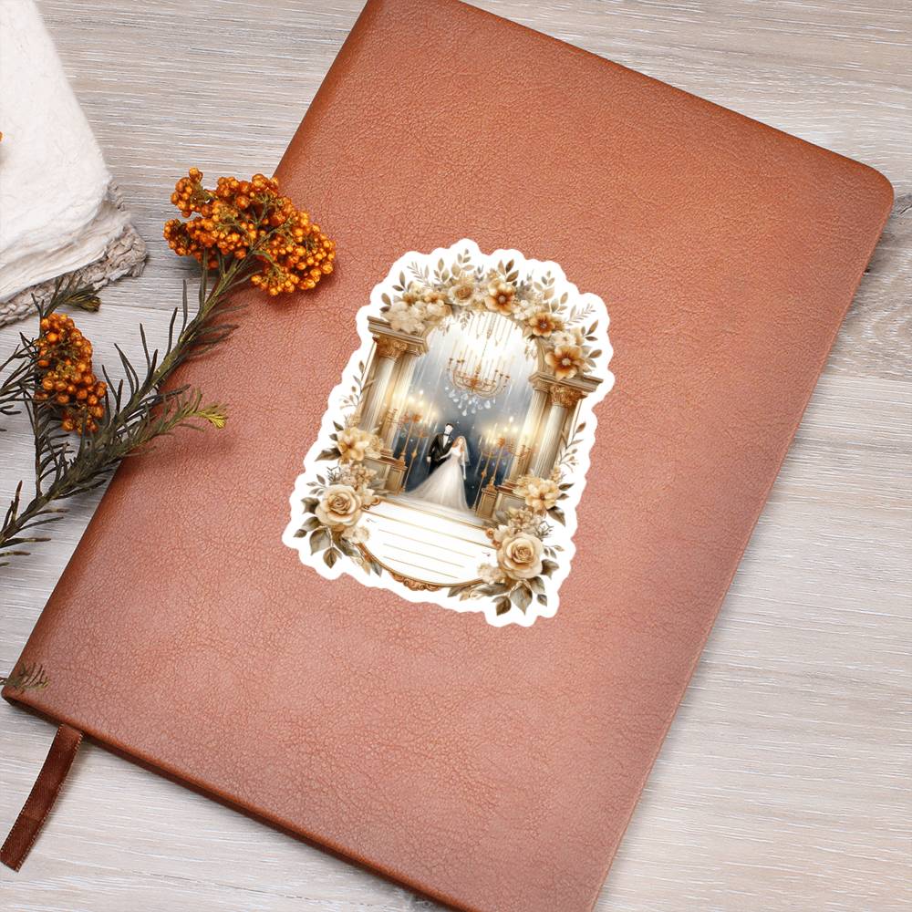 Luxury Wedding Decor Sticker 032 - Vegan Leather Journal