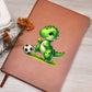 Colorful Baby Dinosaur 076 - Vegan Leather Journal