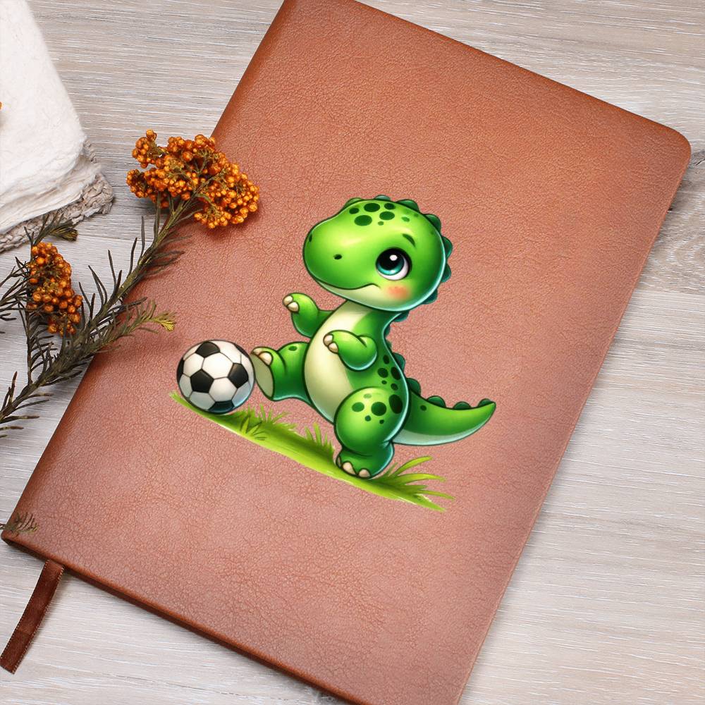 Colorful Baby Dinosaur 076 - Vegan Leather Journal