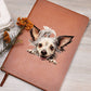 Chinese Crested Peeking - Vegan Leather Journal
