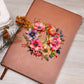 Floral Flower Wreath 051 - Vegan Leather Journal