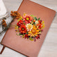Floral Flower Wreath 094 - Vegan Leather Journal