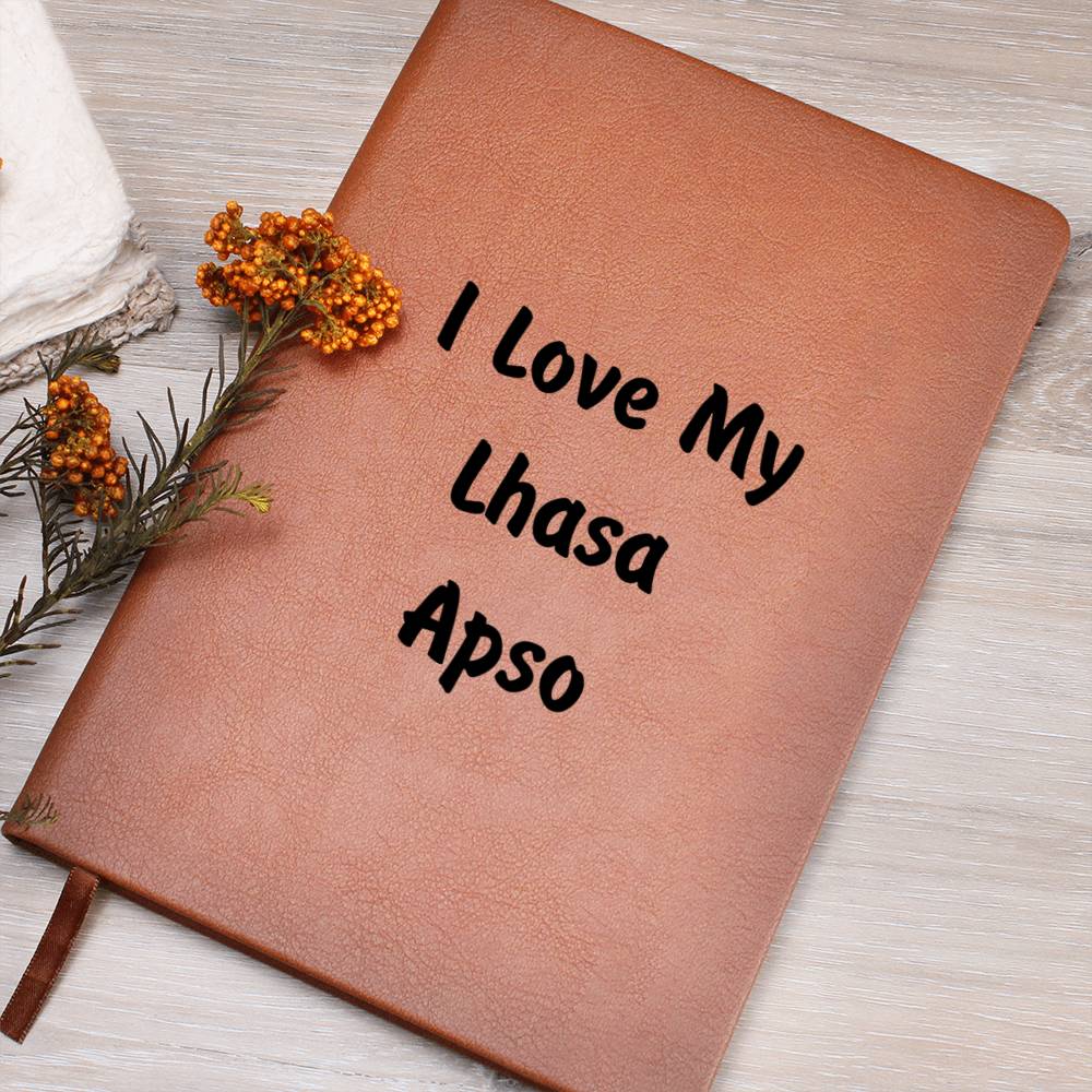 Love My Lhasa Apso v4 - Vegan Leather Journal