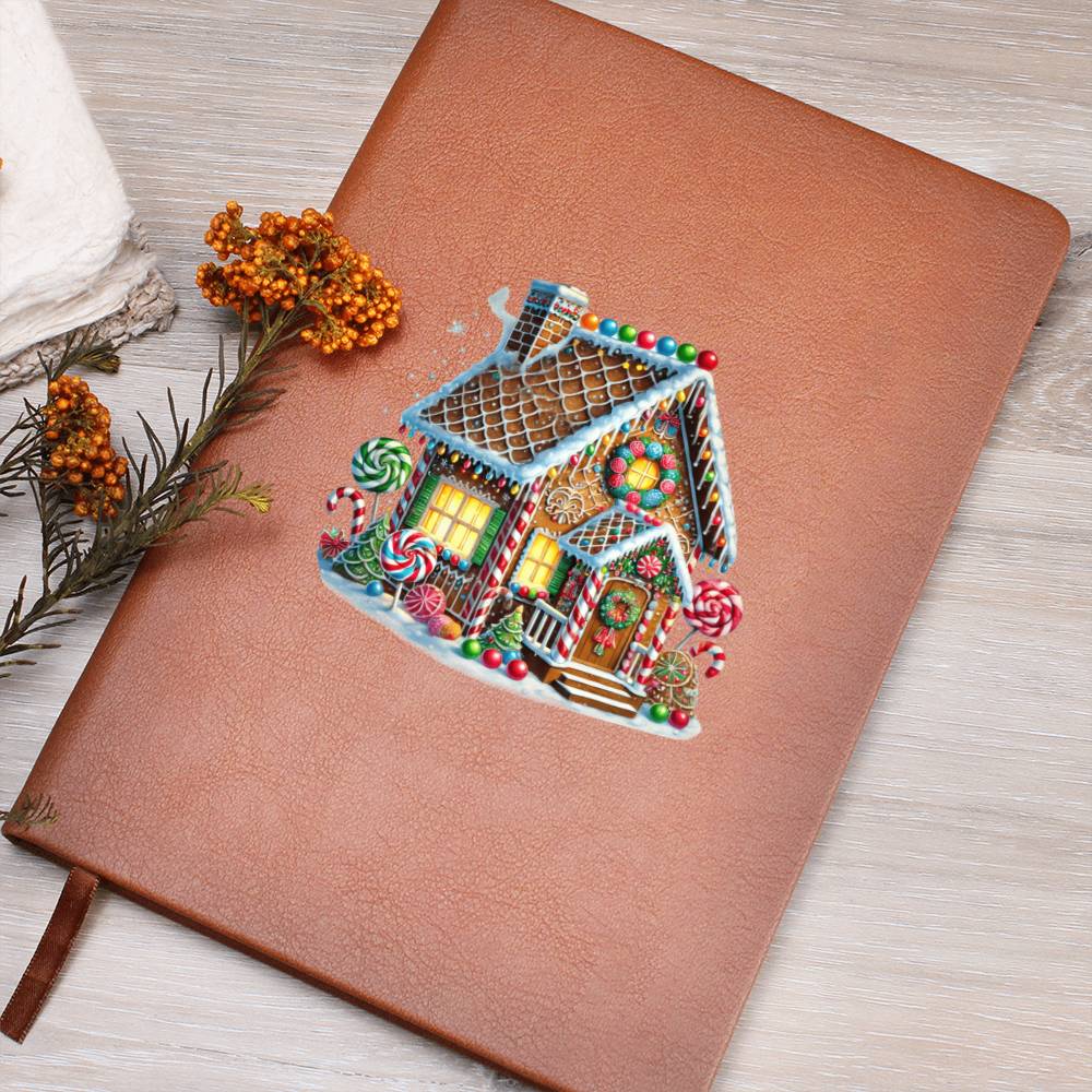 Christmas Gingerbread House 010 - Vegan Leather Journal