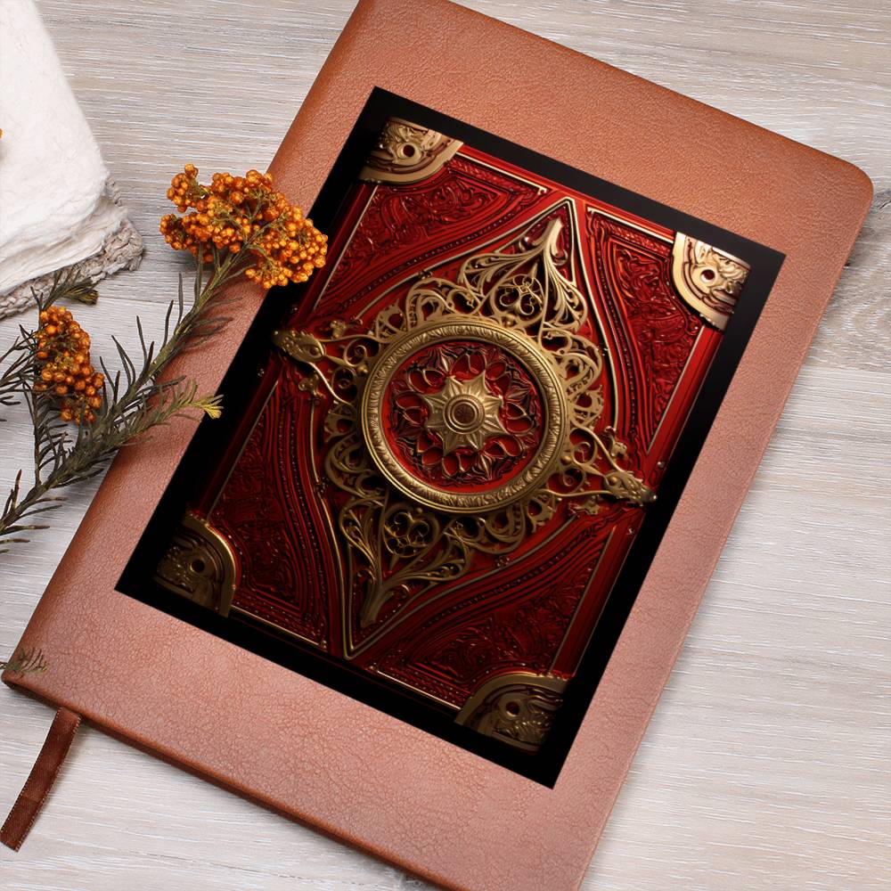 Ornate Gold Cover 016 - Vegan Leather Journal