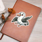 Cute Albatross sticker 03 - Vegan Leather Journal