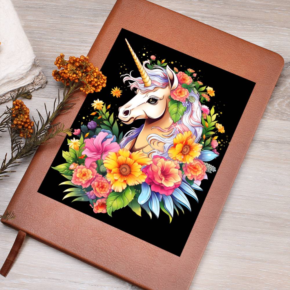 Cute Unicorn 045 - Vegan Leather Journal