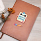 Cute Back to School Sticker 062 - Vegan Leather Journal