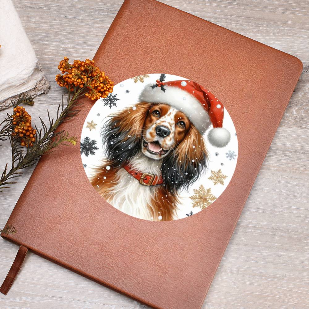 Christmas Dog - Sussex Spaniel - Vegan Leather Journal